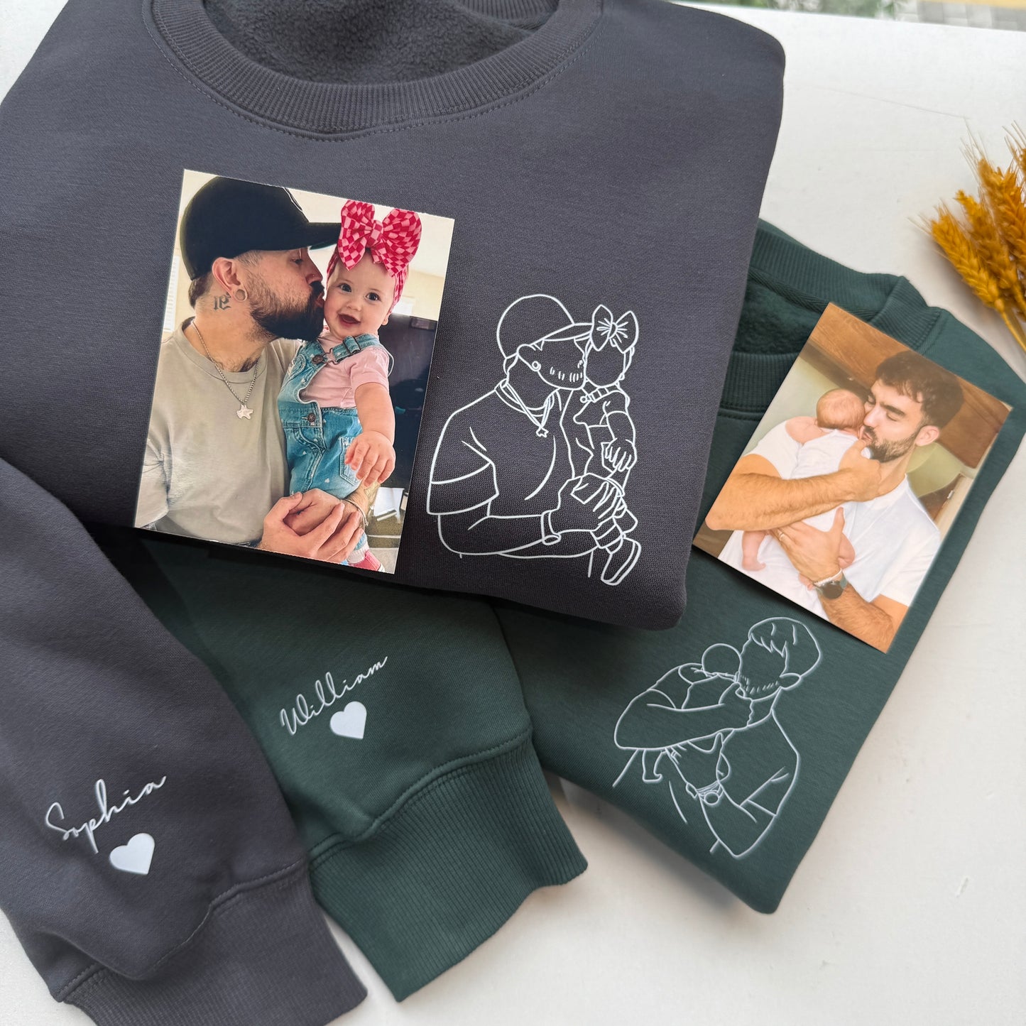 50% OFFđ„Custom Photo Line Drawing SweatshirtđHoodie