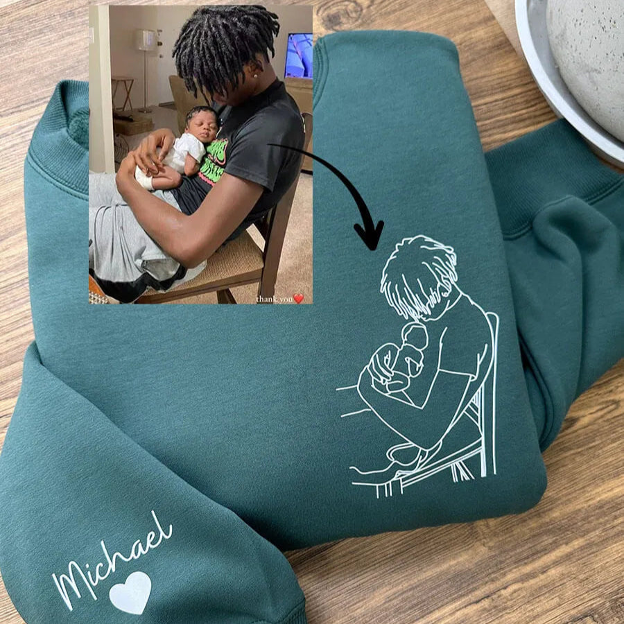 50% OFFđ„Custom Photo Line Drawing SweatshirtđHoodie