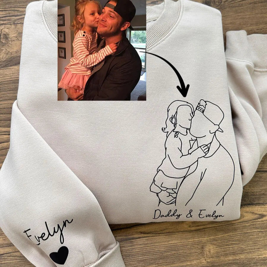 50% OFFđ„Custom Photo Line Drawing SweatshirtđHoodie