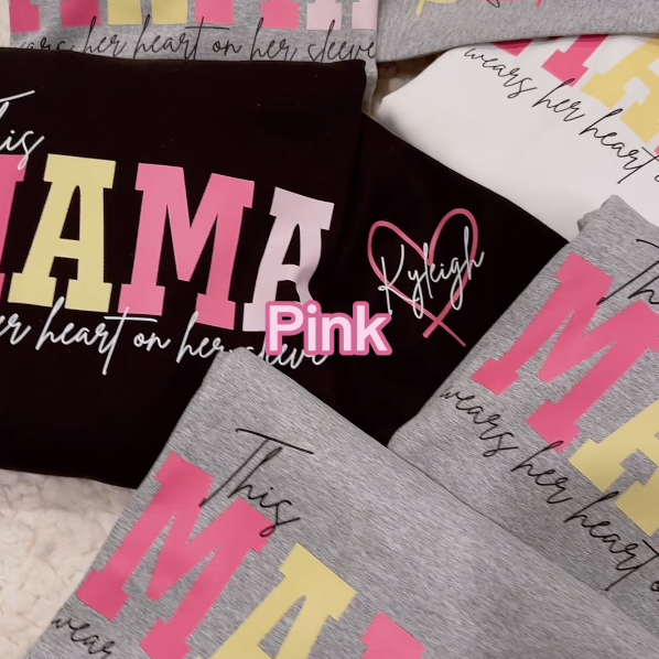 Customylove™🔥Personalized MAMA Wears Her Heart On Her Sleeve Sweatshirt