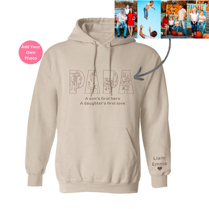 50% OFF🔥Personalized Photo Line Drawing Hoodie💕Crewneck-Perfect Father's Day Gift