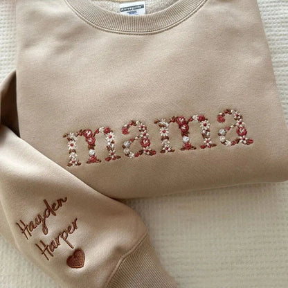 50% OFF🌸Personalized Floral Mama Sweatshirt