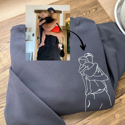 50% OFF🔥Custom Photo Line Drawing Sweatshirt💕Hoodie