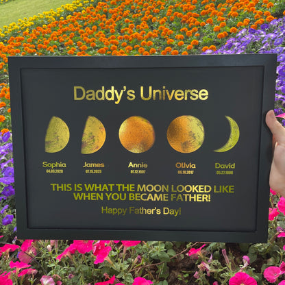 50% OFF🔥Custom Art Frame/Real Moon Phase-For Father's Day Gift