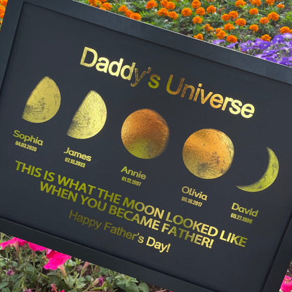 50% OFF🔥Custom Art Frame/Real Moon Phase-For Father's Day Gift