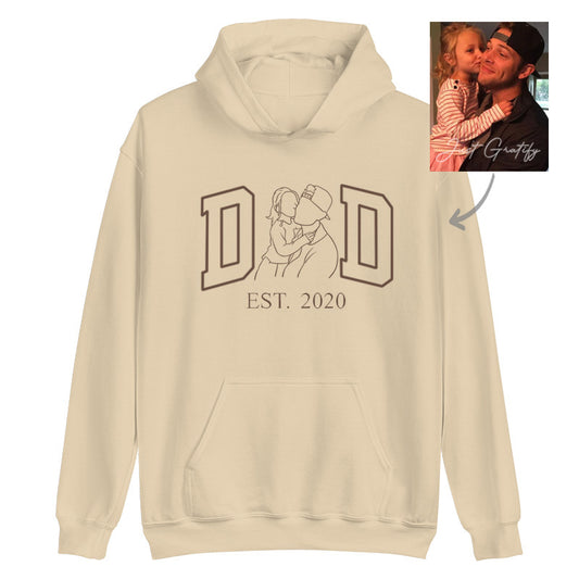 50% OFF🔥Personalized Photo Outline DAD Sweatshirt Father's Day Gift