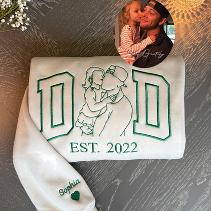 50% OFF❤️Personalized Photo Outline DAD Sweatshirt/Hoodie