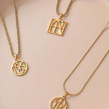 Personalized Unique Name Monogram Necklace