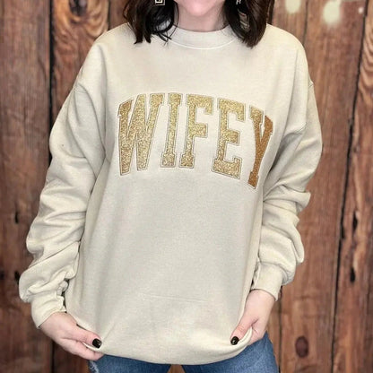 50% OFF🔥Custom Glitter Mama Sweatshirt