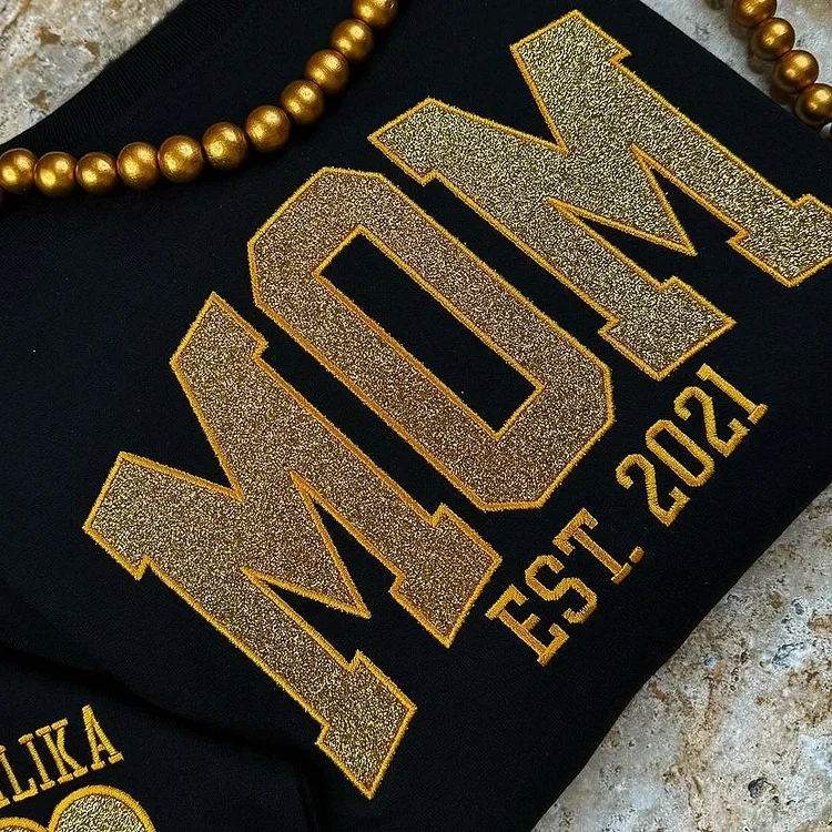 50% OFF🔥Custom Glitter Mama Sweatshirt