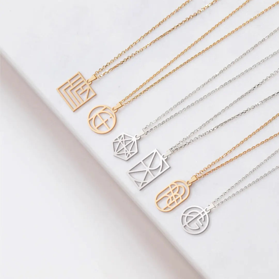 Personalized Unique Name Monogram Necklace