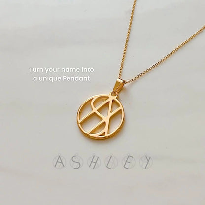 Personalized Unique Name Monogram Necklace