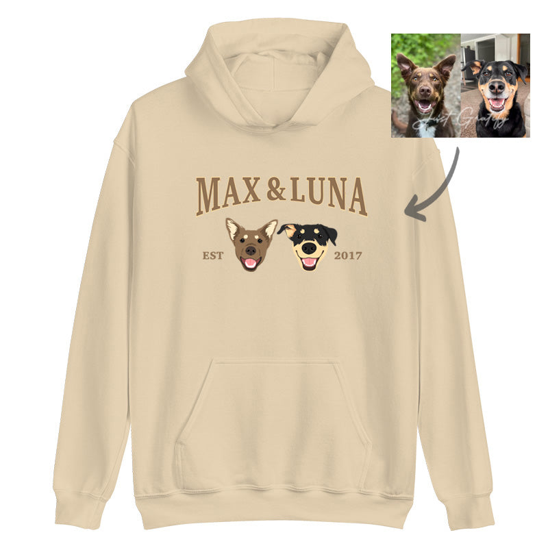 50% OFF🔥CUSTOM PET PORTRAIT HOODIE💕CREWNECK