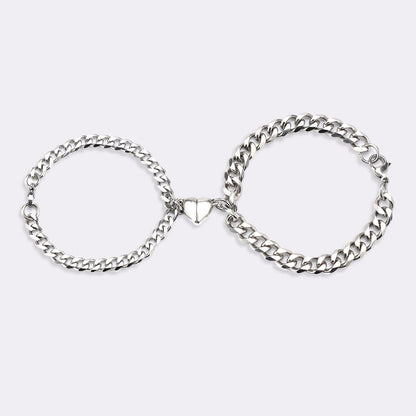 Couples Heart Bracelet Set