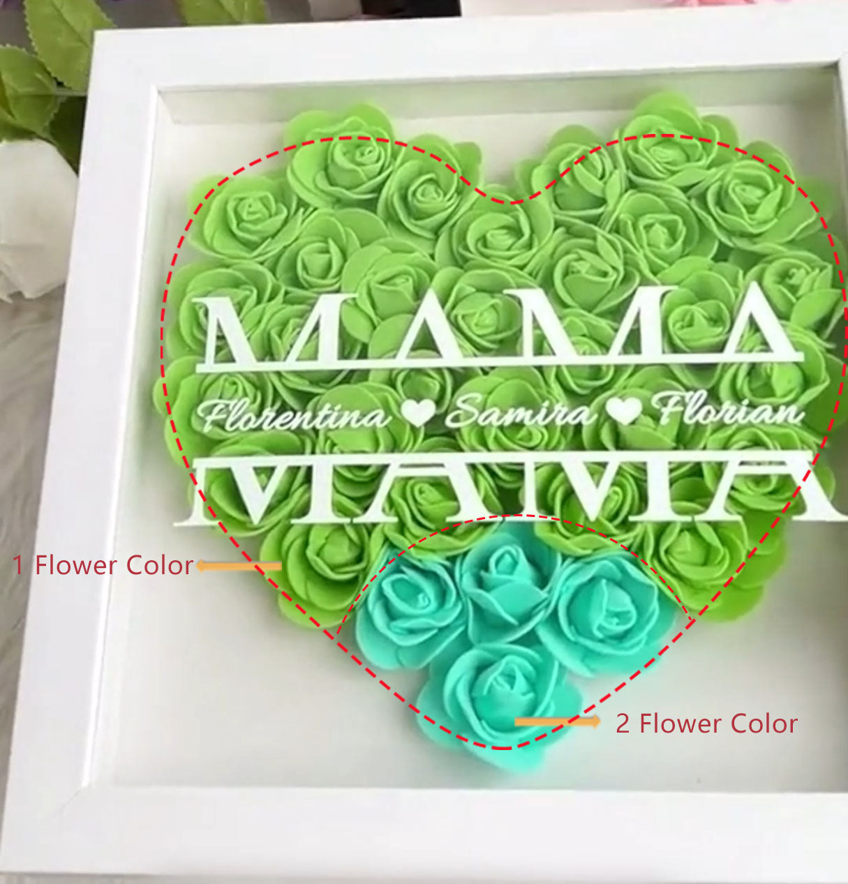 Mom Heart Shaped Flower Box