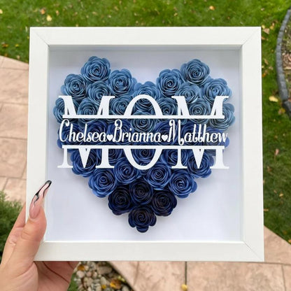 Mom Heart Shaped Flower Box